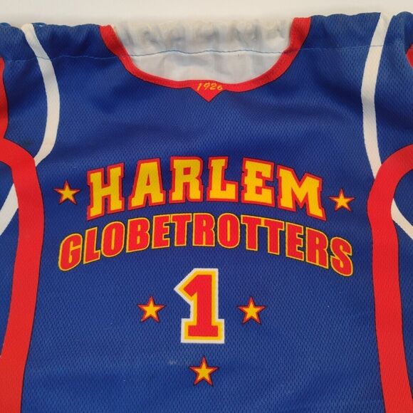 Harlem Globetrotters Jersey #1 Backpack Tote Bag Drawstring Sack Basketball NY - Picture 3 of 7